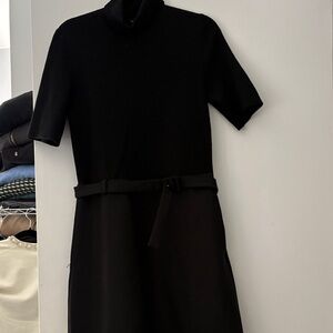 Theory Elegant Black Turtleneck Dress